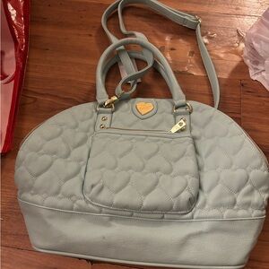 Betsey Johnson teal heart purse